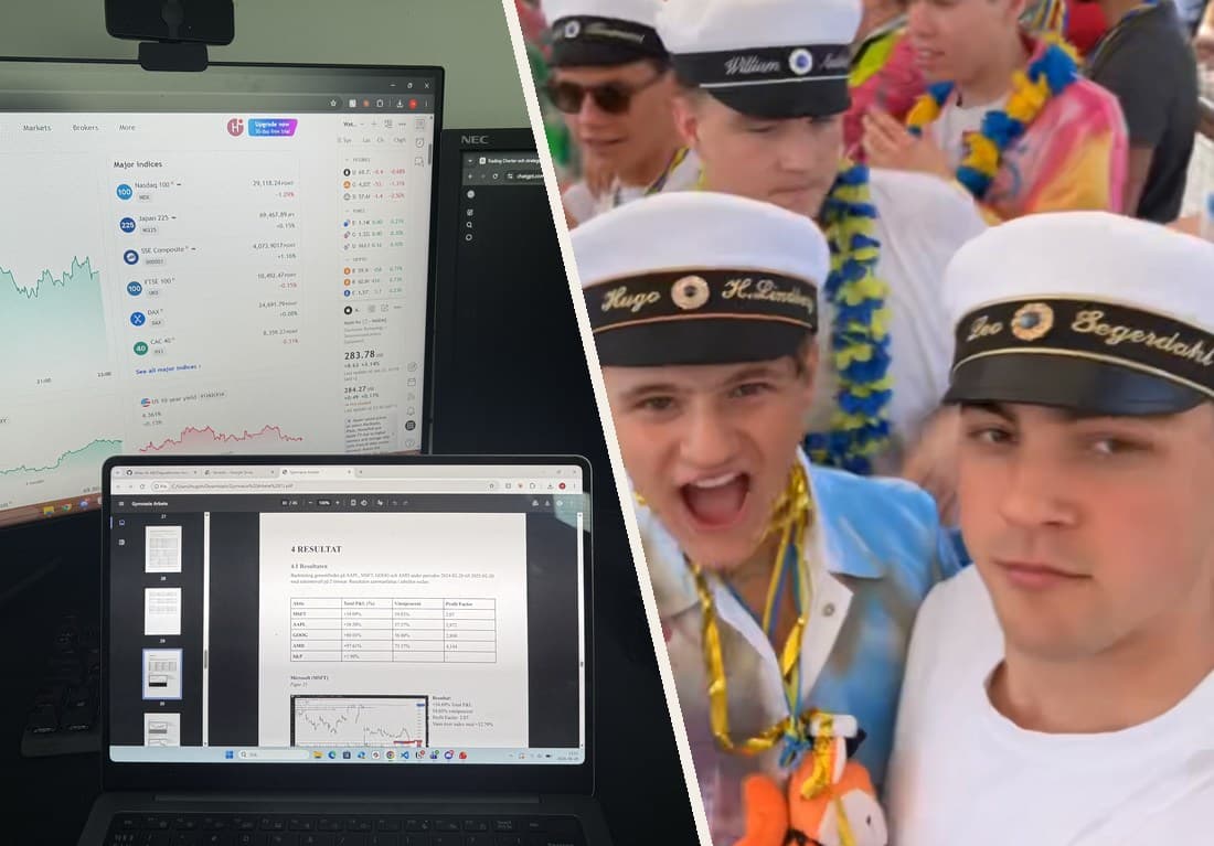 Gymnasiearbetet om AI på börsen, och studenten 2025